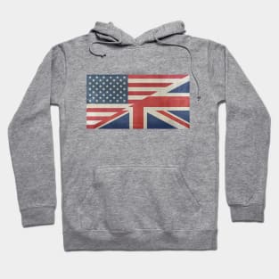 British and American flag combined Hoodie